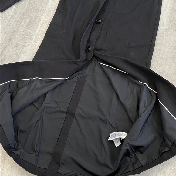 Adidas Originals Collared Twill Long Coat Black Womens XS NWT $275 Quiet Luxury - Picture 8 of 14